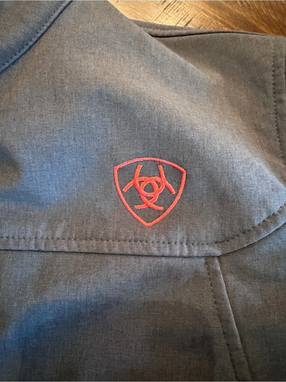 Ariat Women's Charcoal Softshell Jacket with Orange Accents - Picture 3 of 7